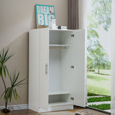 2 Door Wardrobe Storage Cabinet WD-112 WHITE